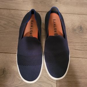Rothy’s Navy Maritime Lattice Stitch Sneaker
